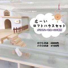y　ハムスター　グラスハーモニー600用 ロフト巣箱　アカシア製 haru様確認用 ハムスター グラスハーモニー600用 ロフト巣箱