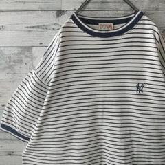 スターター 刺繍 ニューヨークヤンキース リンガーネック ボーダー Tシャツ