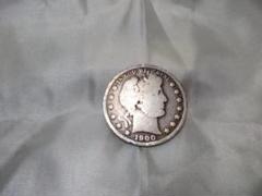 手品用【米国古銭/バーバーコイン50￠ハーフダラー】中古劣化希少品