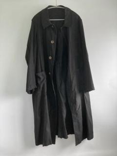 ウティ モールスキンコート 21AW】OUTIL ウティ コート ブラックモールスキン Aラインロング