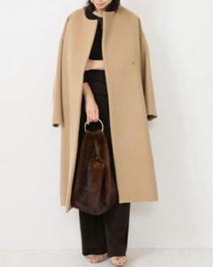 新品☆】Deuxieme Classe Beaverノーカラーオーバーコート