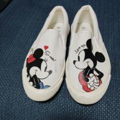 ミッキー ミニー スリッポンシューズ M