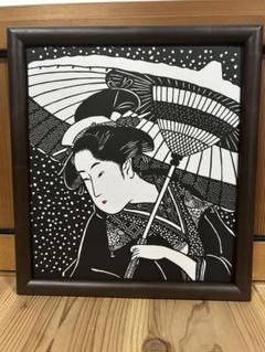 お値下げ！アート作品 浮世絵 切り絵 姿絵 女性 和 和柄