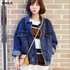 【極美品】DHOLIC 韓国 ダメージ デニムジャケット