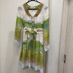 フランシュリッペ　シェリーラファム　スワンレイク　ブラウス　M ブルーグリーン ♡フランシュリッペ♡ シェリーラファム ブラウス