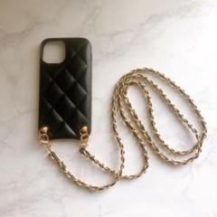 iPhone13 mini ケース スマホケース 韓国 ショルダー ブラック