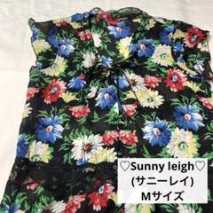 Sunny leigh サニーレイ 花柄プリントブラウス フリル レース
