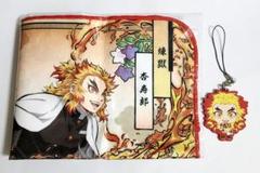煉獄杏寿郎　ハンドタオル　鬼滅の刃　ストラップ　ラバーキーホルダー　セガ限定