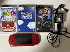ジャンク品 PSP2000 レッド　 ゲーム３個付き