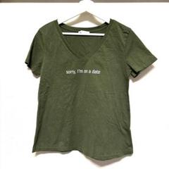 Tシャツ　カーキ　ZARA ザラ　Ｖネックのサムネイル