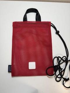 【美品】muta marine　ムータマリン　ナップサック　メッシュ　赤