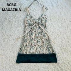 BCBG MAXAZRIA シルク100% M 総柄シアーキャミワンピース春夏
