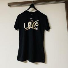ナイキ　メッシュ　Tシャツ　ラブ　ロゴ　ブラック　黒　半袖　シャツ　S