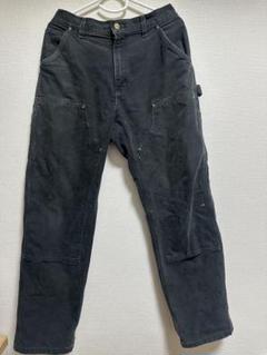 【鬼フェード】Carhartt ダブルニー USA製 ブラック ヒゲ 36x29 鬼フェード】Carhartt ダブルニー USA製 ブラック ヒゲ 36x29