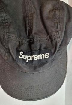 Supreme 黒 ナイロンキャップ