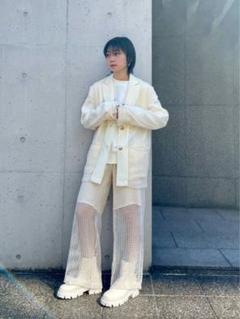 【MAISON SPECIAL】スクエアメッシュレース セットアップ MAISON SPECIAL（メゾンスペシャル）の「スクエアメッシュレース