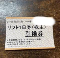シマウマ　たざわ湖スキー場　リフト1日券　半額割引券6枚セット シマウマ様 専用 たざわ湖スキー場 リフト1日券 半額割引券6
