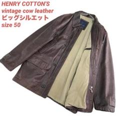 Henry Cotton’sレザージャケット メンズ Henry Cottons Mens Leather Jacket Large Brown Fully Lined | eBay