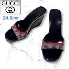 【美品】グッチ パンプス ミュールサンダル GG柄 オープントゥ ピンヒール 美品】グッチ パンプス ミュールサンダル GG柄 オープントゥ