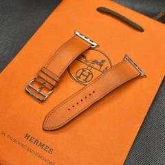 Apple Watch エルメス レザーバンド オレンジ