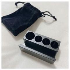 未使用⭐ ブラック フルアルミペンスタンド スマホスタンド 名刺入れ 名刺立て