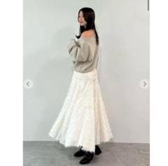 COCODEAL 】スムースオフショルアシンメトリーニット