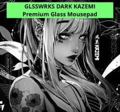 最安値　GLSSWRKS Kazemi Dark 50×50cm Dark Kazemi Glass Mousepad | Balanced Glass Mousepad
