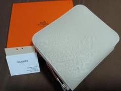 定番人気★HERMES シルクイン コンパクト財布　ホワイト
