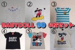 【6枚セット】BABYDOLLベビードール　Tシャツ　90