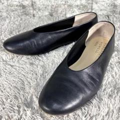 margaret howell 黒 パンプス スエード バレエシューズ マーガレット・ハウエル アイデア MARGARET HOWELL idea バレエ