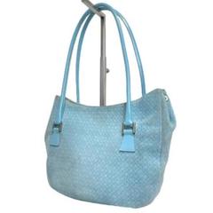 良品 GHERARDINI 2748 トートバッグ スエード 肩掛け ブルー系