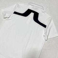 新品　J.LINDEBERG　ゴルフ　半袖ポロシャツ　ホワイト　Ｌ　メンズ