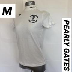 【最終値下げ】PEARLY GATES ゴルフモックネックシャツ サイズ2 PEARLY GATES】半袖モックネックシャツ Mサイズ ゴルフウェア