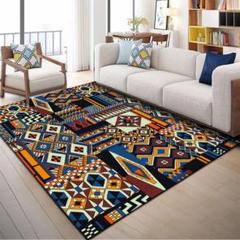 上品★100x140cm★長方形ラグ 洗えるラグ 滑り止め付 カーペット