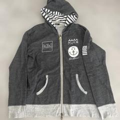 muta アンカープリント パーカー グレー　XL muta アンカープリント パーカー グレー XL - メルカリ