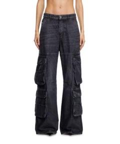 DIESEL ディーゼル D-SIRE-CARGO-S デニムカーゴパンツ ブラック