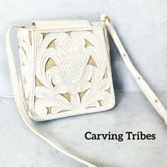 極美品】carving tribes ハンドバッグ マグネット開閉 Carving Tribes カービングトライブス バッグ ハンドバッグ