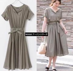 ROSSO ロングワンピース S M L 半袖 カーキ 涼しい アーバンリサーチ