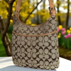 極美品　コーチ　COACH　ショルダーバッグ　シグネチャー　キャンバス 7