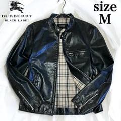 希少BURBERRY BLACK LABEL ベージュレザーライダースジャケット 滑らかな羊革♪】BURBERRY(バーバリー)のレザーライダース