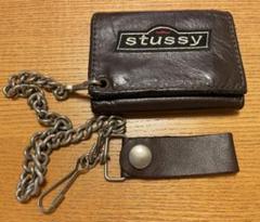 Stussy ウォレットチェーン カラビナ付き 90s オールド ステューシー USA チェーン ウォレット カード