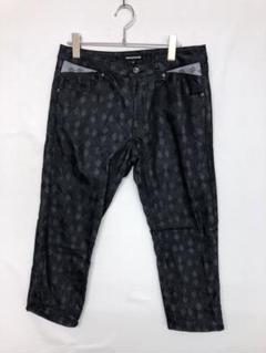 平成 古着 semantic design チェッカーデニム クロップドパンツ