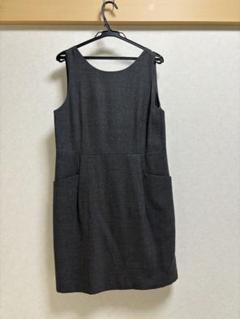 MACPHEE 黒 デニム　ジャンパースカート MACPHEE - コットンデニム ハイウエストジャンパースカート