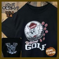 アニマル チームロゴ M スポーツ ブラック メンズ USA古着 半袖 Tシャツ