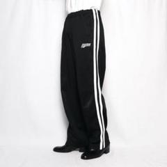90s PUMA プーマ サイドライン ワイドストレート トラックパンツ 黒白