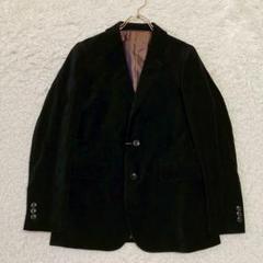 《美品》 TAKEO KIKUCHI ベロアジャケット ブラック S 秋冬