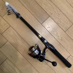 PEライン付 2.4mコンパクトロッド&スピニングリール3000番