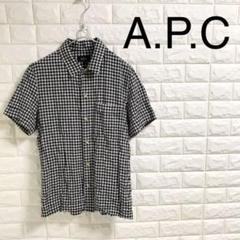 a.p.c ギンガムチェックシャツ メンズ 半袖シャツ