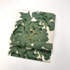アンティーク帯 名古屋帯 葉模様 刺繍 銀糸 AO-3103 アンティーク帯 名古屋帯 葉模様 刺繍 銀糸 AO-3103 - メルカリ