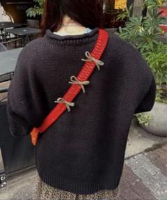 CIAOGANIC赤　スマホショルダーストラップ